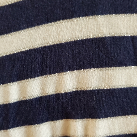 Loft beach shorts romper XS navy stripe silver metallic nautical - Picture 6 of 8